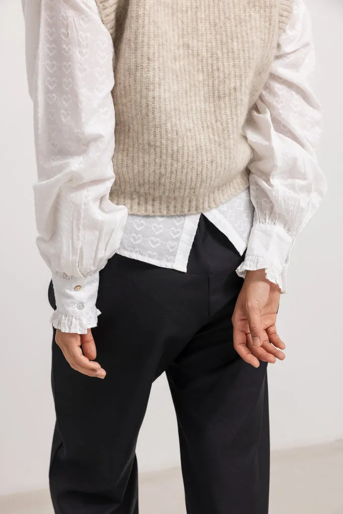 MarMar Copenhagen Taj W strikvest Cashew mohair