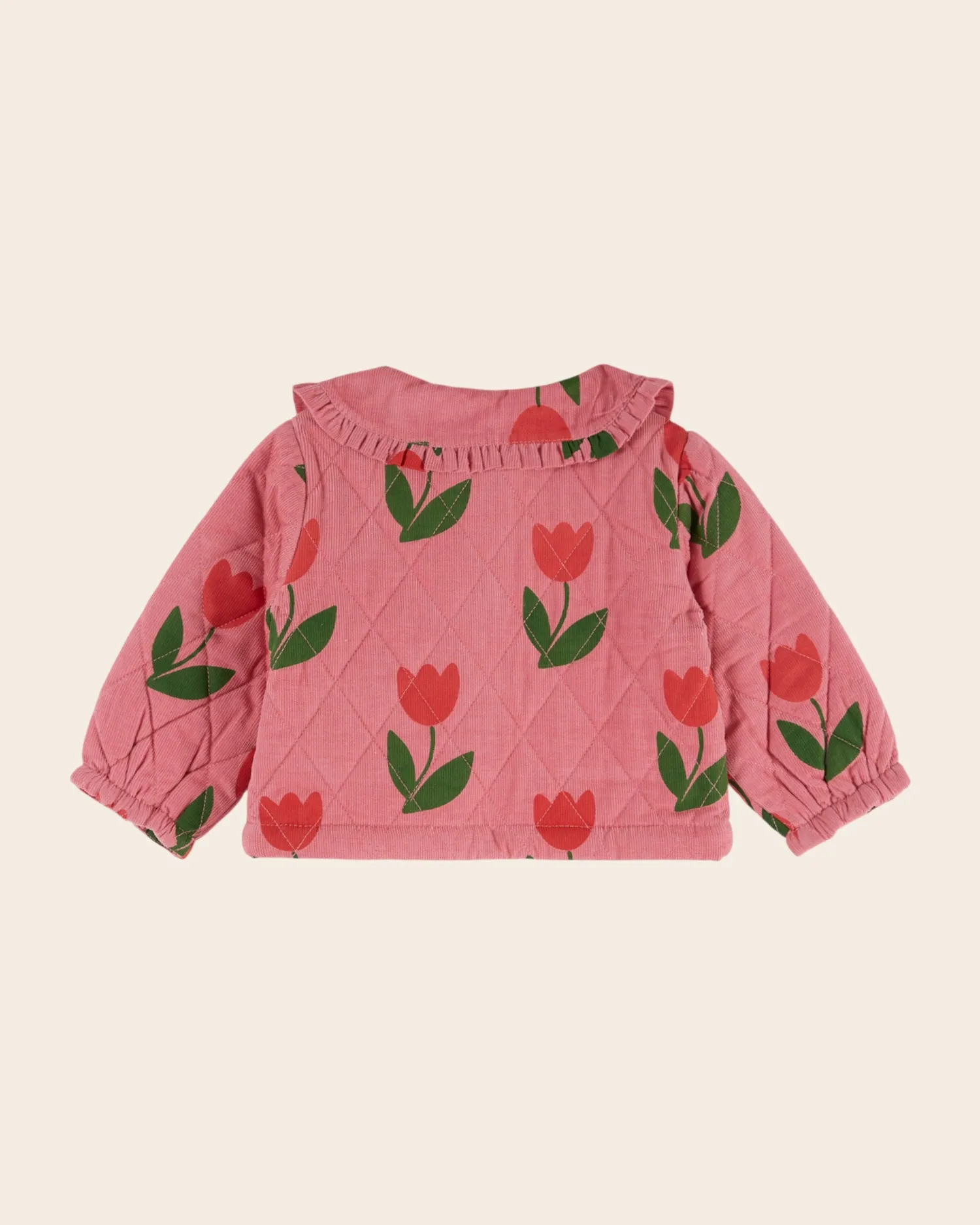 Emile et Ida Grande Tulipe quiltet jakke rosa velour