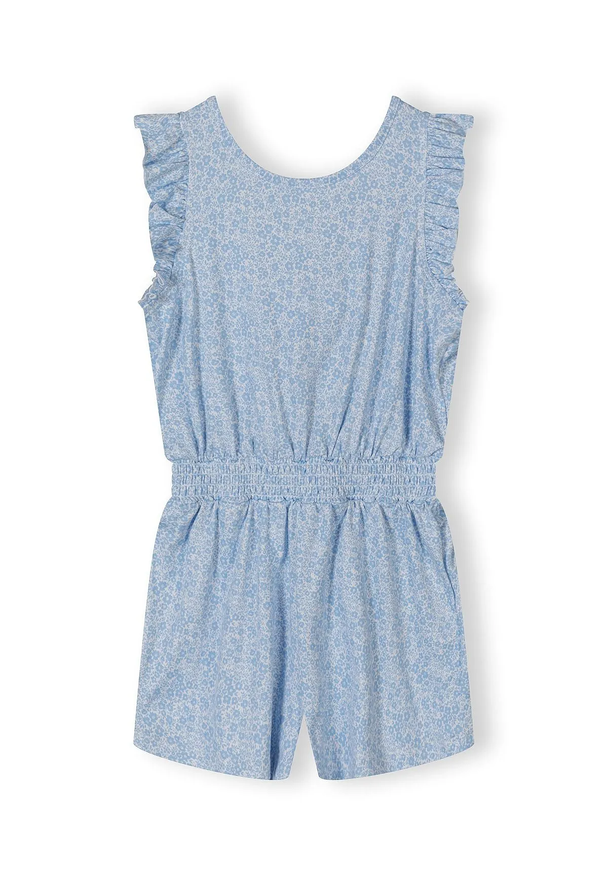Minoti 44654 jumpsuit blå blomstret piger