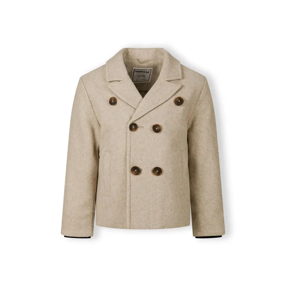 Minoti 43316 frakke til drenge sandbeige varm