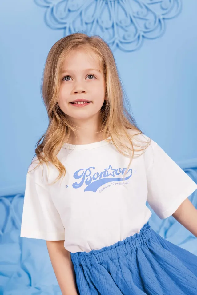 Bonton Livo Bleu Birthday t-shirt blå bomuld barn