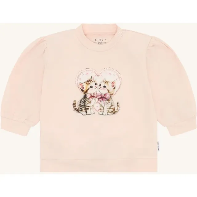 Hust & Claire HCSara Kitten Love sweatshirt quartz bomuld