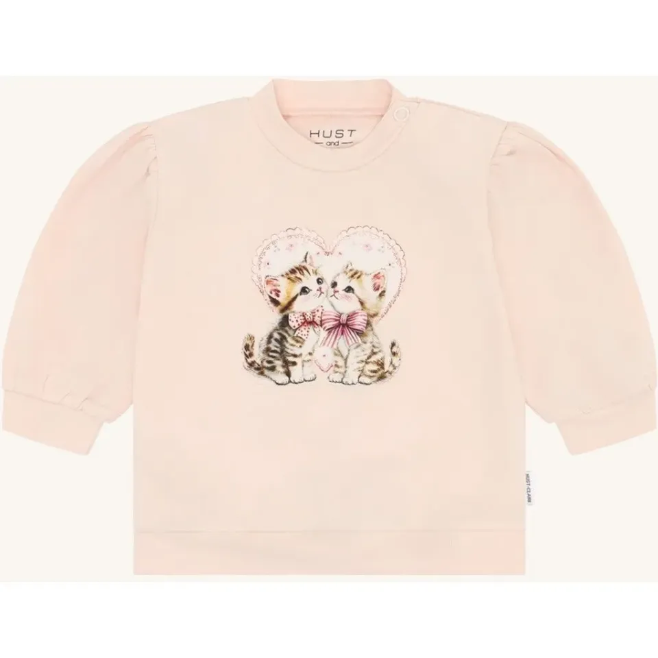 Hust & Claire HCSara Kitten Love sweatshirt quartz bomuld