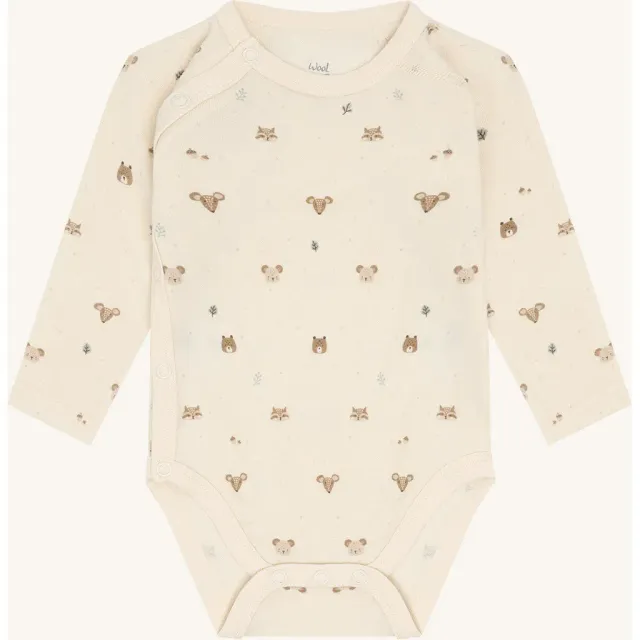 Hust & Claire HCBaloo Wrap slå om-body Off White uld
