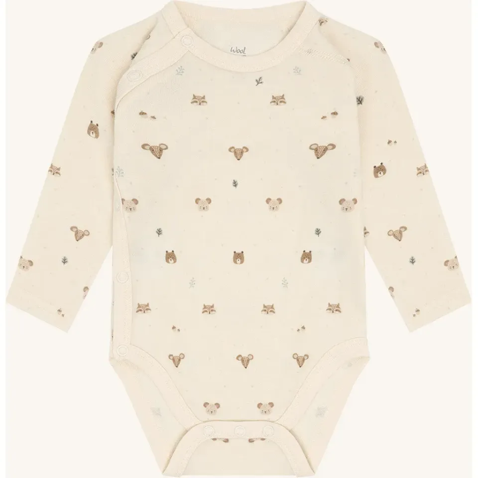 Hust & Claire HCBaloo Wrap slå om-body Off White uld