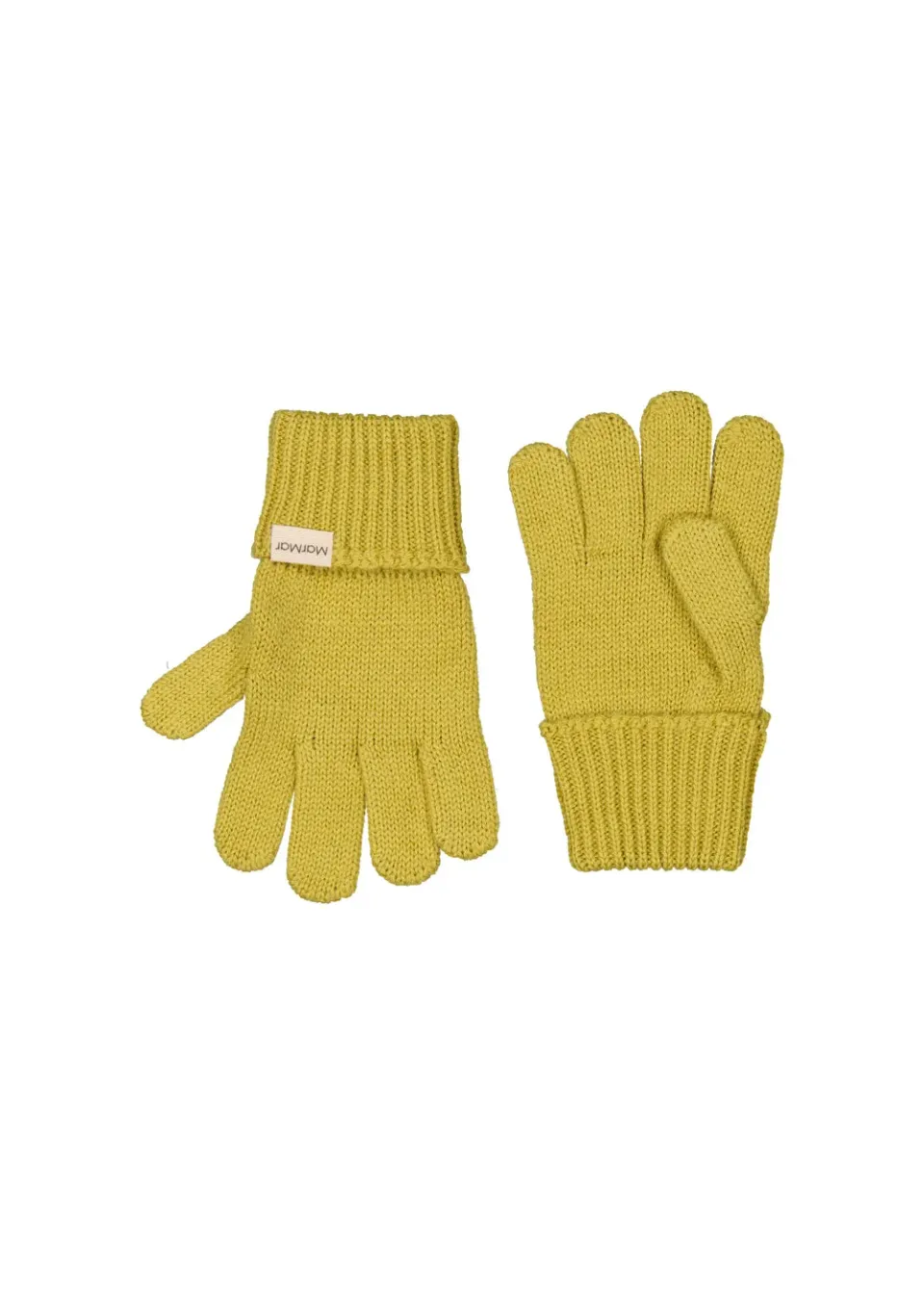 MarMar Copenhagen Aske strikhandsker Green Mustard