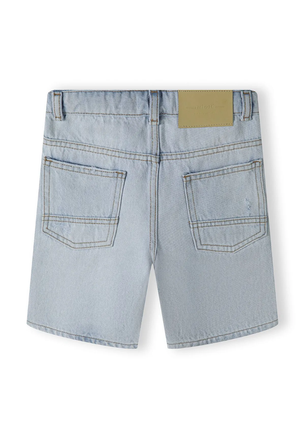 Minoti jeansshorts lyseblå denim med rift drenge