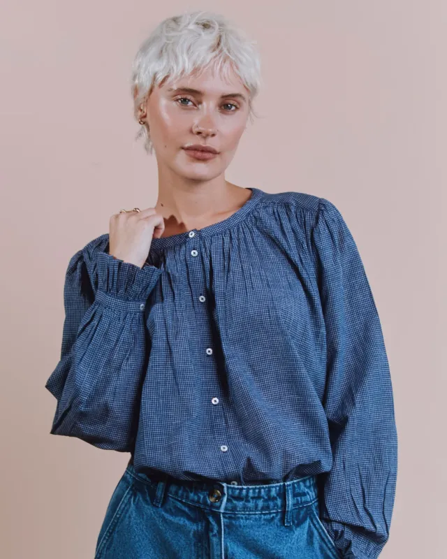 Emile et Ida Edounia Helsinki blouse marine ternet