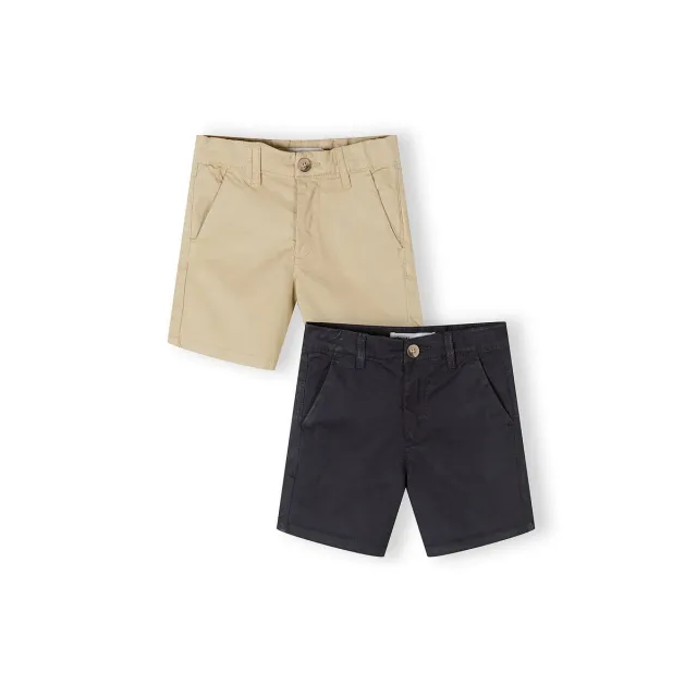 Minoti 44926 chinos shorts sand navy 2-pak