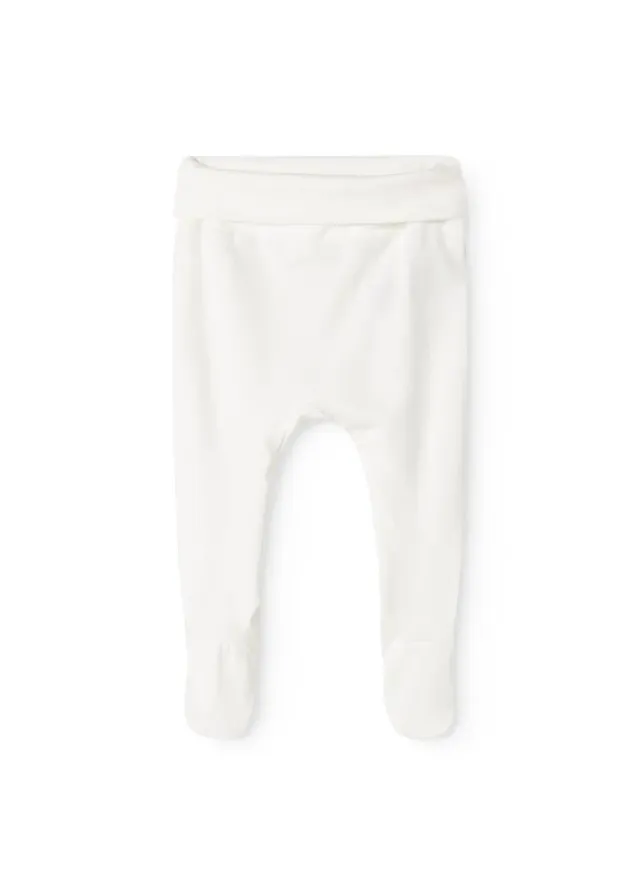 MarMar Pixa bukser med fødder Gentle White modal