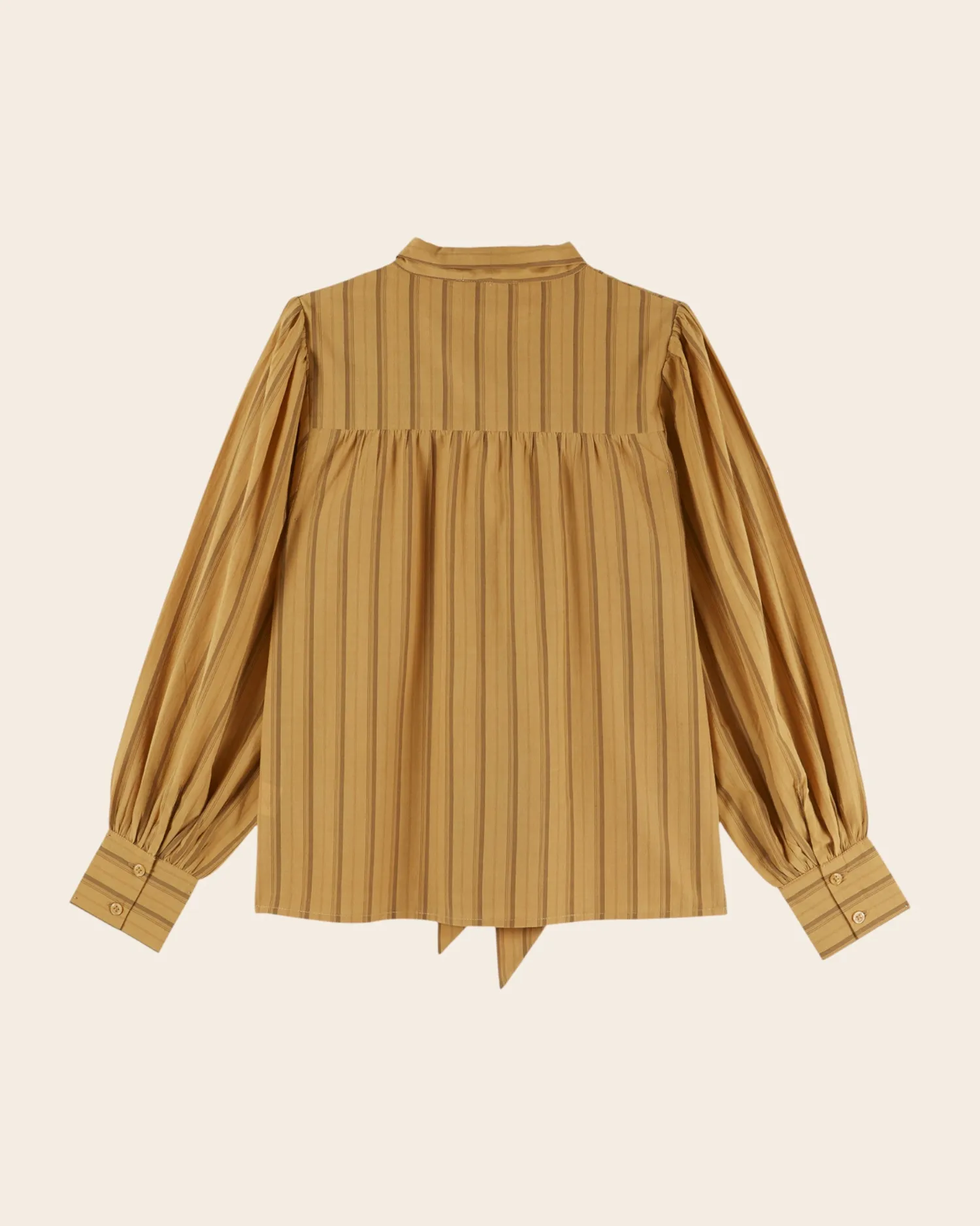 Emile et Ida EDIVA1 bluse okker striber bomuld