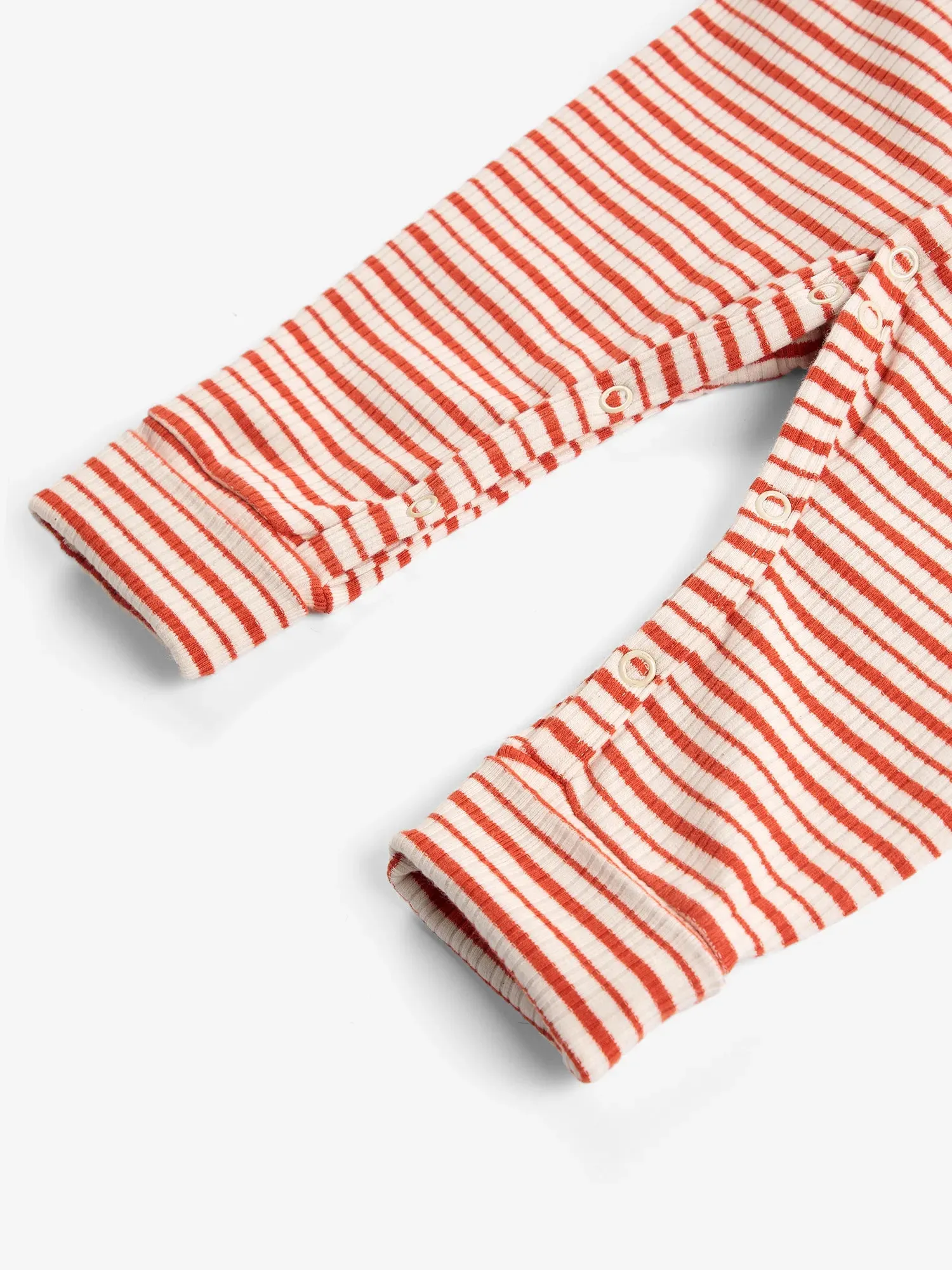 Bobo Choses Mush Monster Duo Stripes sparkedragt offwhite slim fit