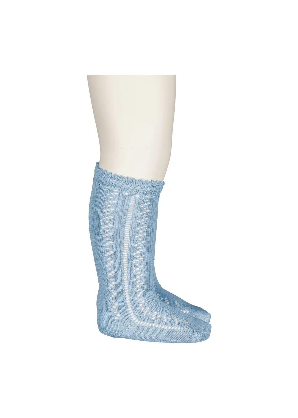 MarMar Knee Socks Pointelle knæstrømper Sky Blue