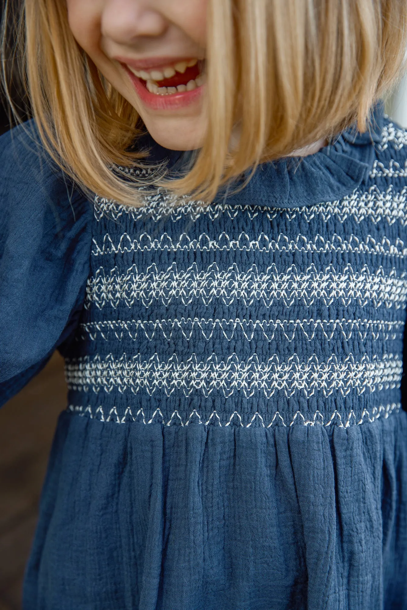 Bonton Penelope kjole sailor blue bomuld 2-14 år
