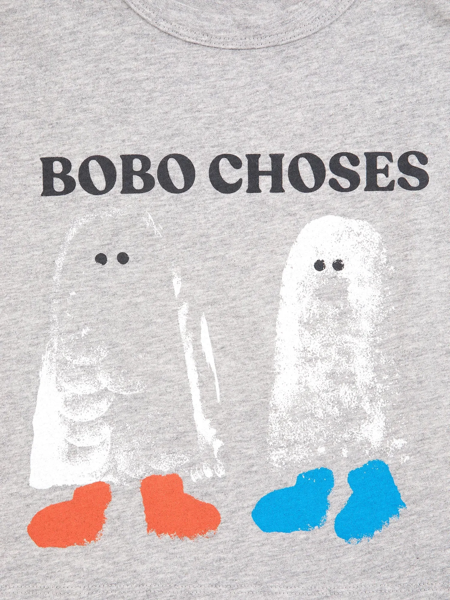 Bobo Choses Booty Ghosts T-shirt lysegrå 3M økologisk bomuld