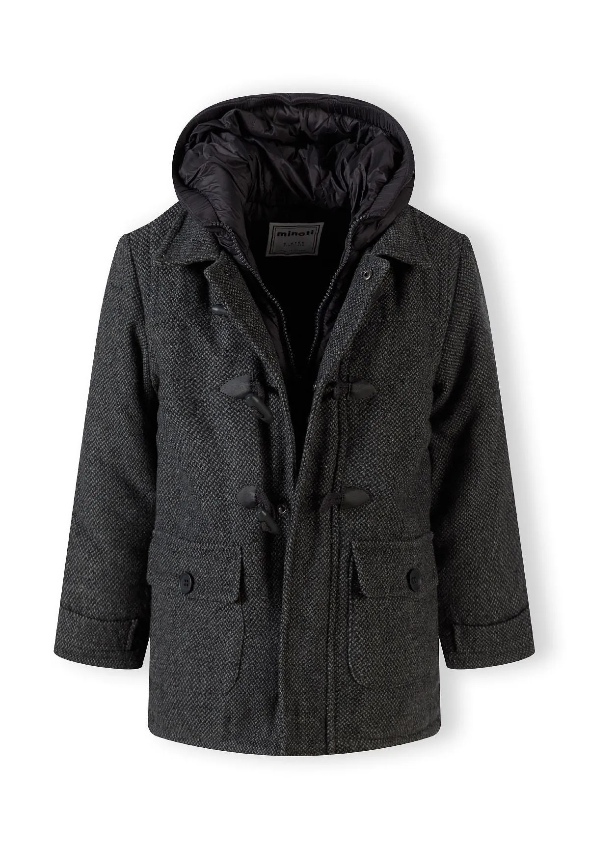 Minoti 41096 dufflecoat koksgrå til drenge