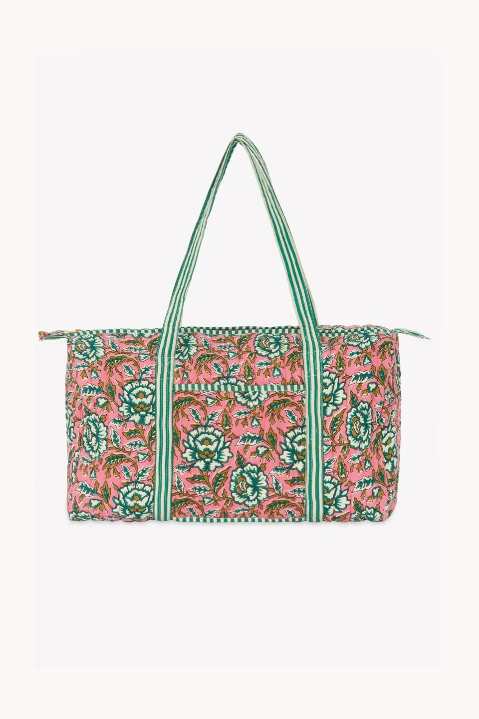Bonton rejsetaske rosa blomster 50 cm