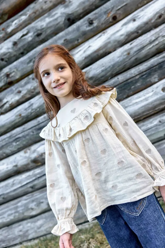 Bonton Maddie bluse mouton pige dobbelt gaze