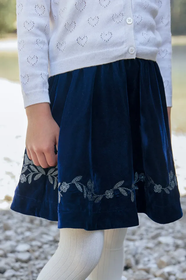 Bonton Misia nederdel blå 6A broderet