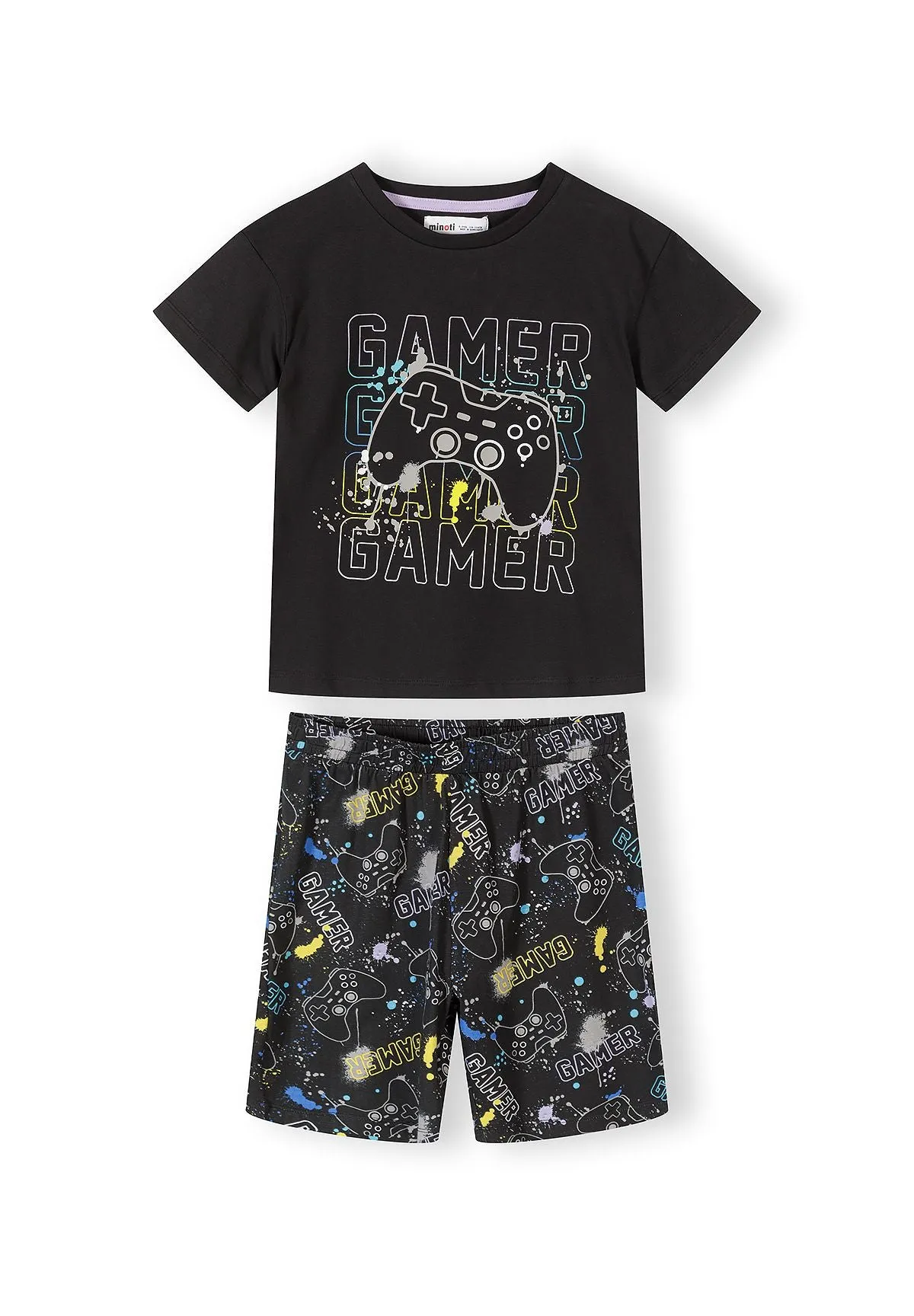 Minoti 43021 pyjamas til drenge 2-pak gaming bomuld