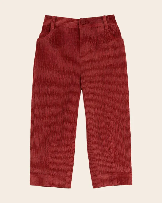 Emile et Ida Pantalon Velours fløjlsbukser rød 02A-12A