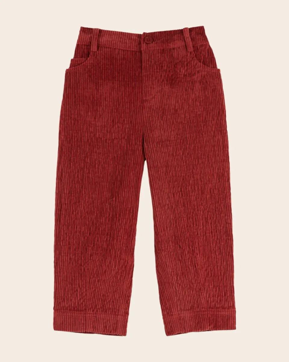 Emile et Ida Pantalon Velours fløjlsbukser rød 02A-12A