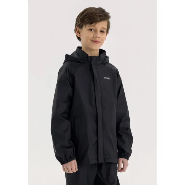 Minoti 43107 regnjakke til piger sort softshell