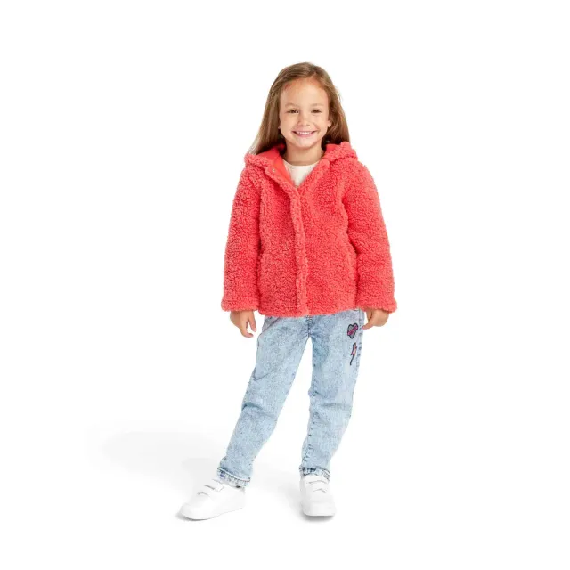 Minoti 39377 teddyjakke koral til piger fleece