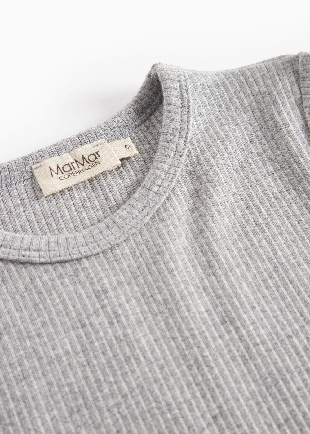 MarMar Plain Tee LS t-shirt Light Grey Melange modal