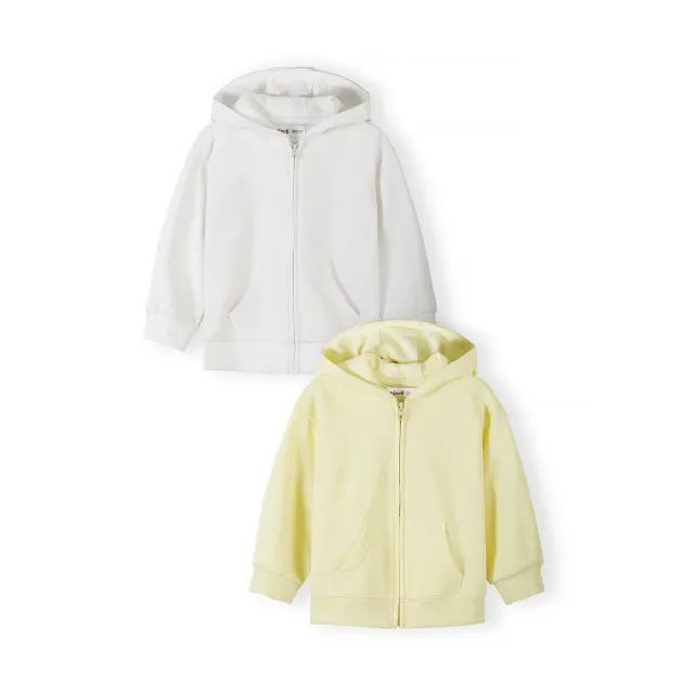 Minoti 44736 zip-hoodie gul 2-pak bomuld