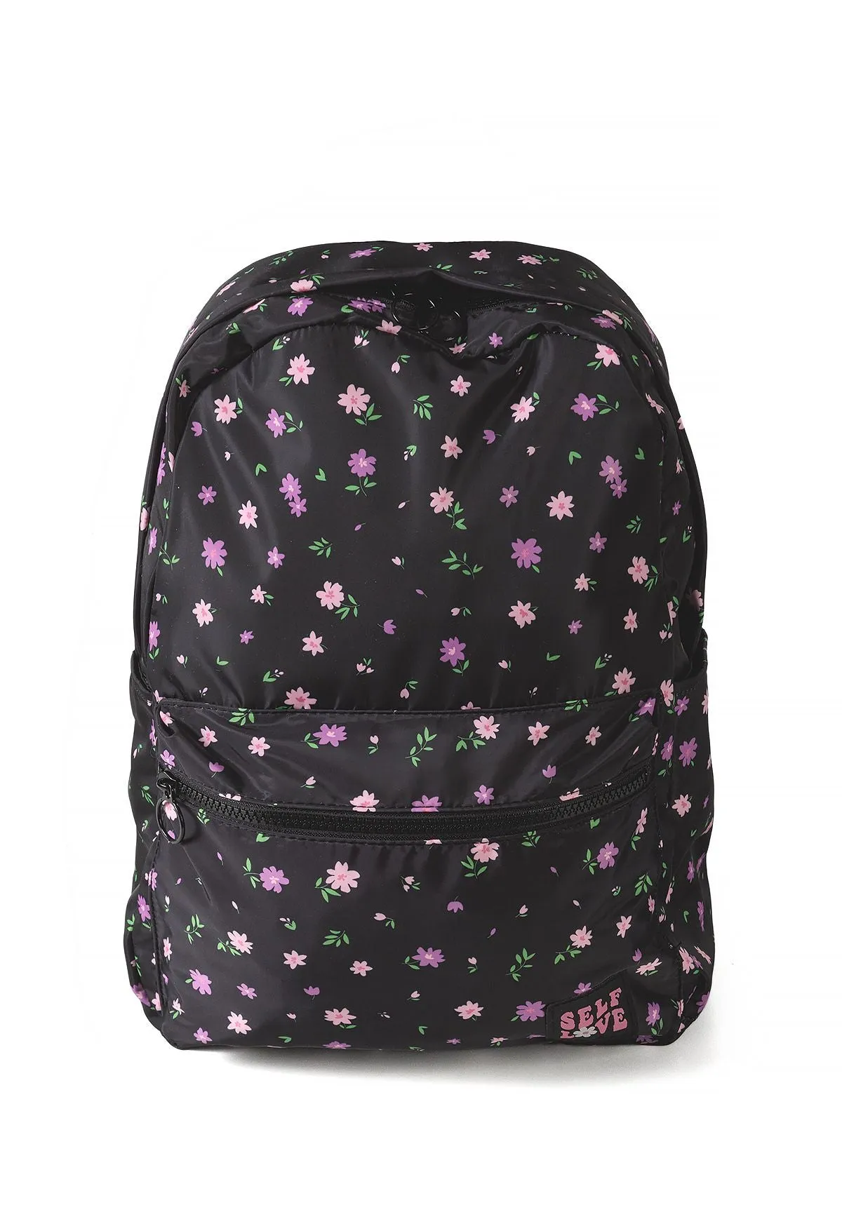 Minoti 45931 rygsæk pige sort blomst polyester