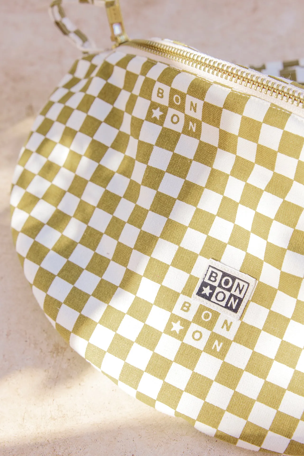 Bonton Banane Damier Noisette bæltetaske TU ternet