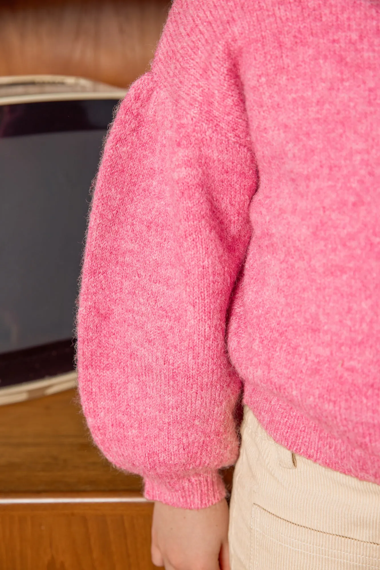 Bonton Paloma cardigan Rose Volant rosa flæse