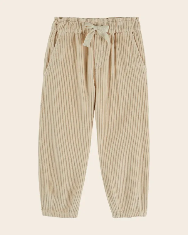 Emile et Ida jogger velourbukser beige fløjl