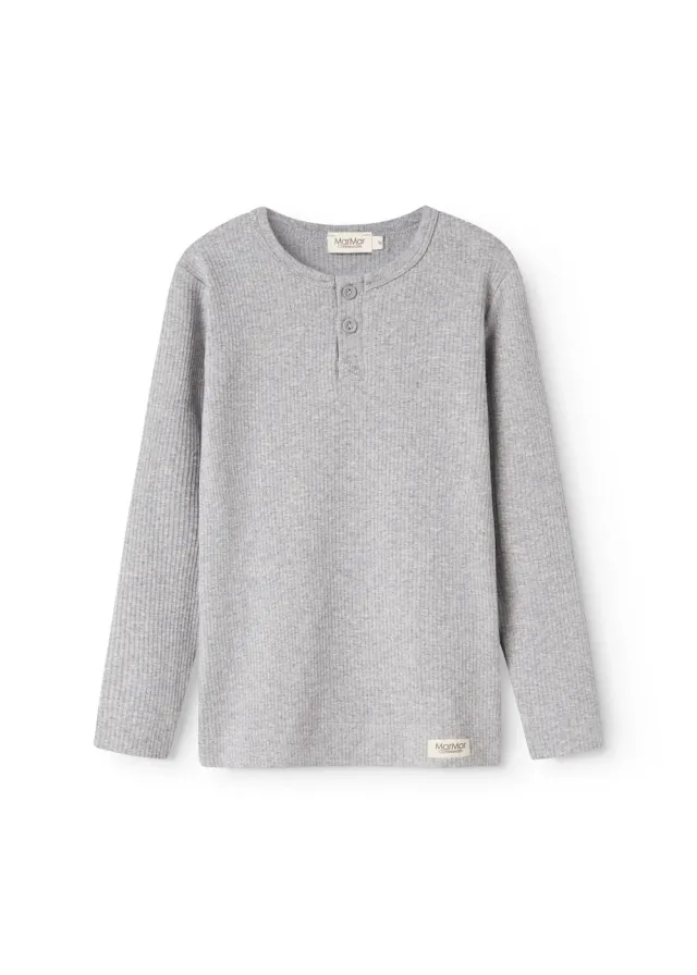 MarMar Tee LS T-shirt Light Grey Melange modal