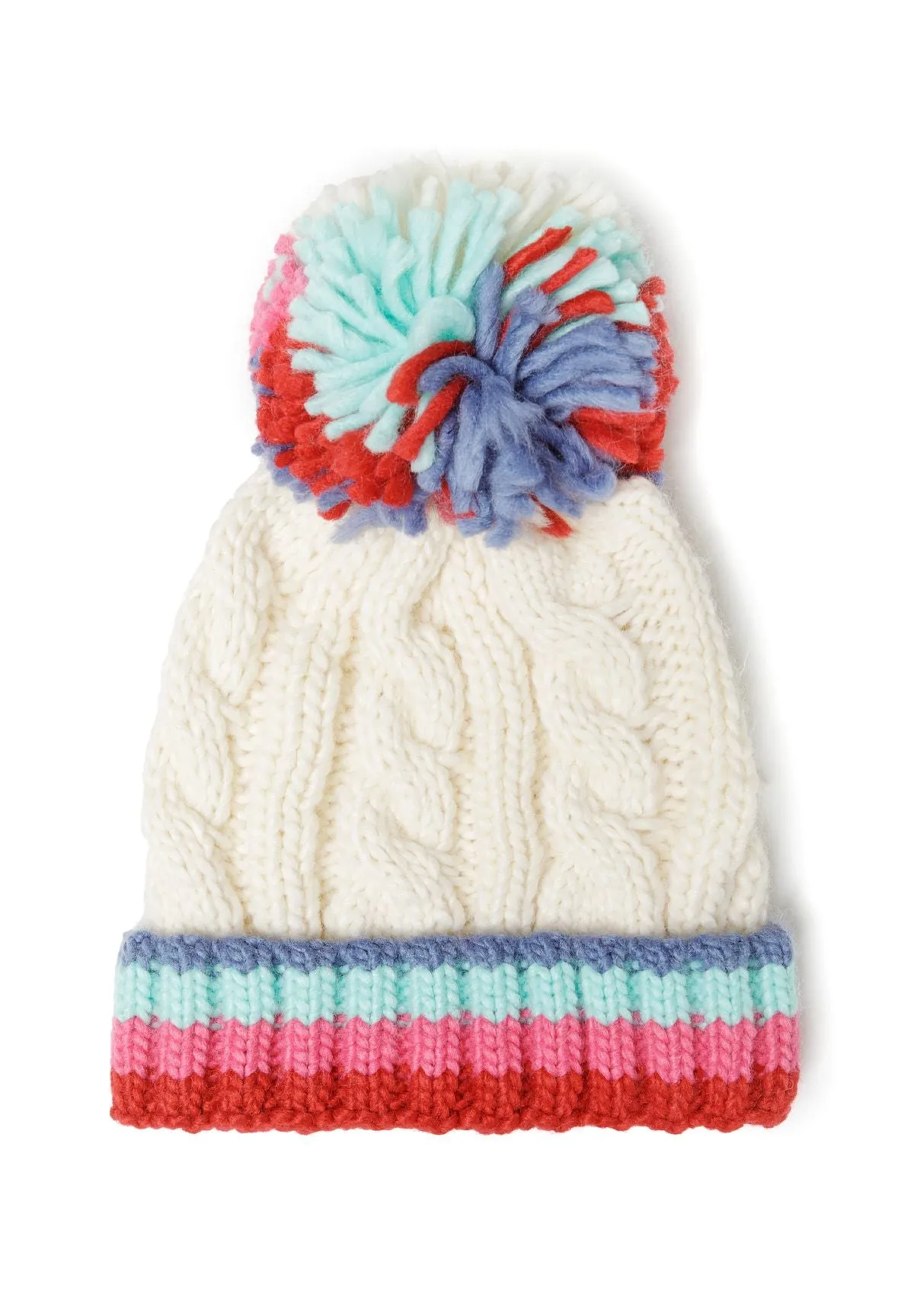 Minoti hue og luffer creme strik baby