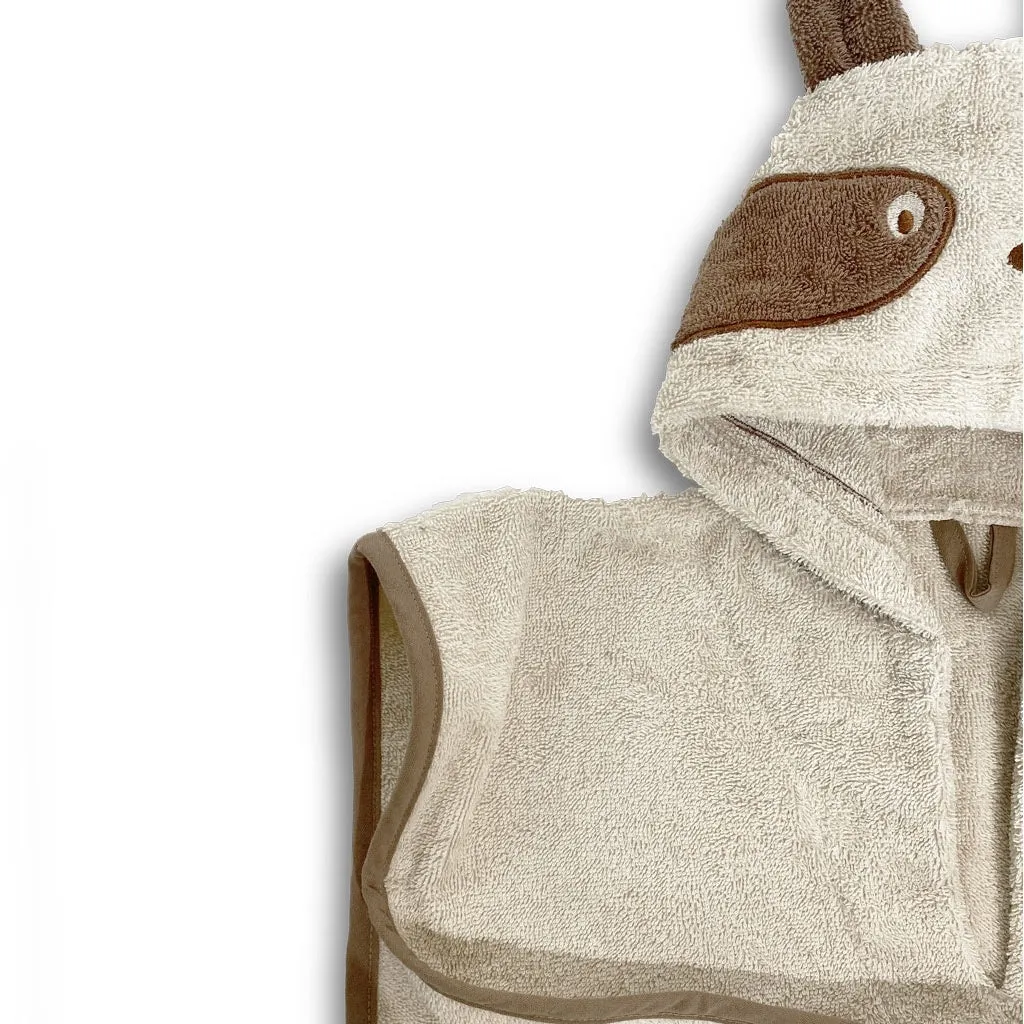 nuuroo Adelin poncho white swan økologisk bomuld