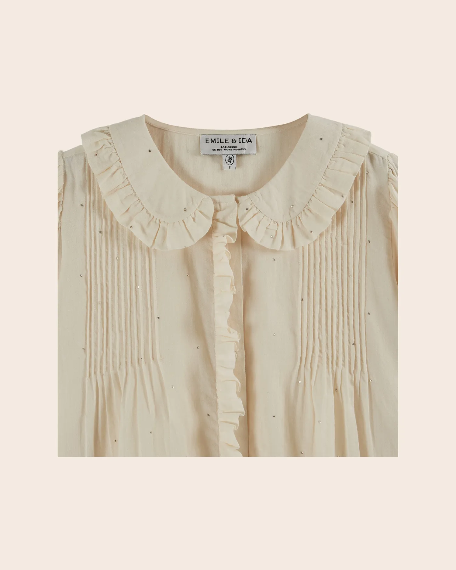 Emile et Ida Estellation bluse creme mukesh