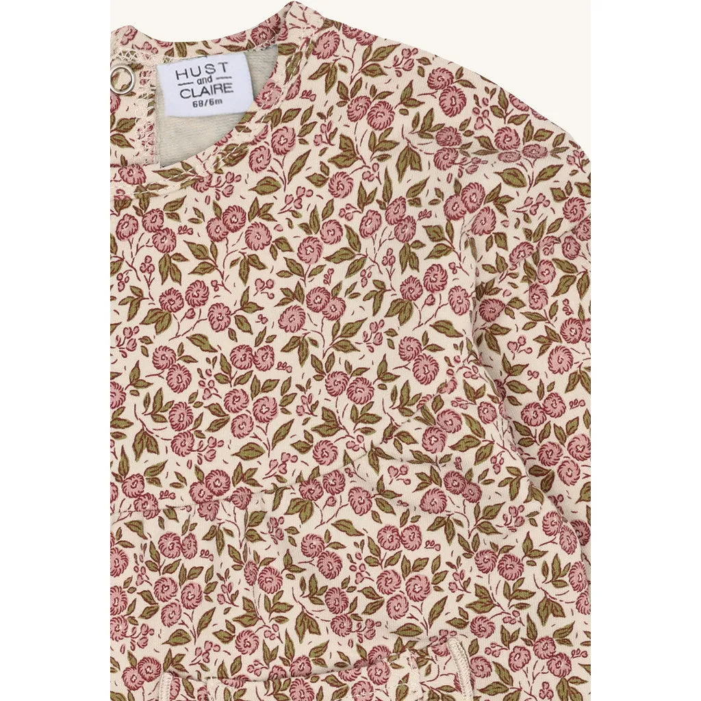 Hust & Claire Sara Flora sweatshirt French Oak økologisk