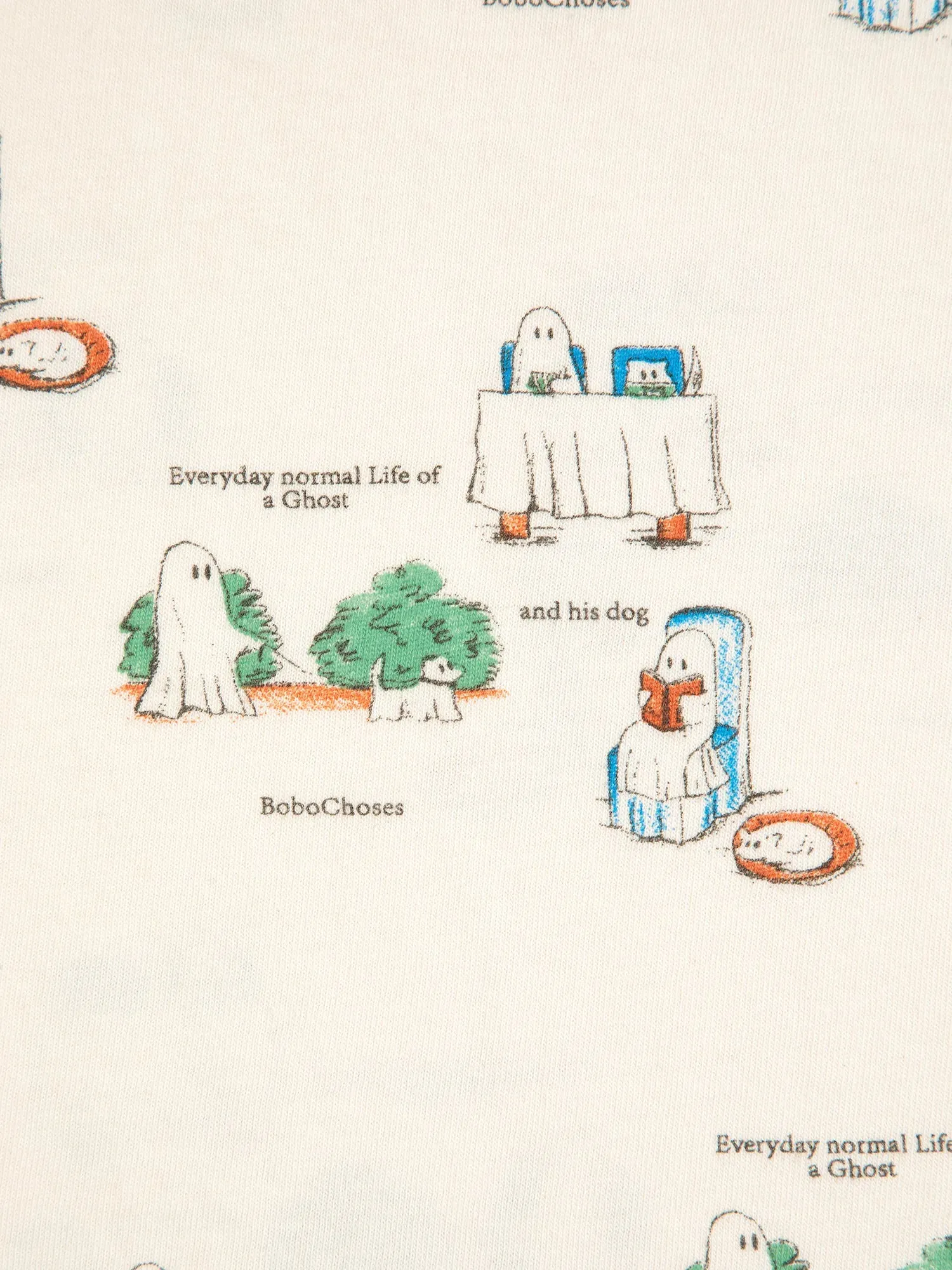 Bobo Choses Everyday Ghosts T-shirt offwhite baby