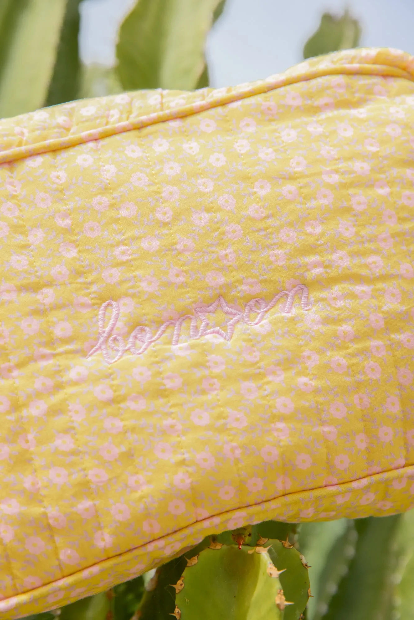 Bonton Foulfleur Jaune toilettaske bomuld gul
