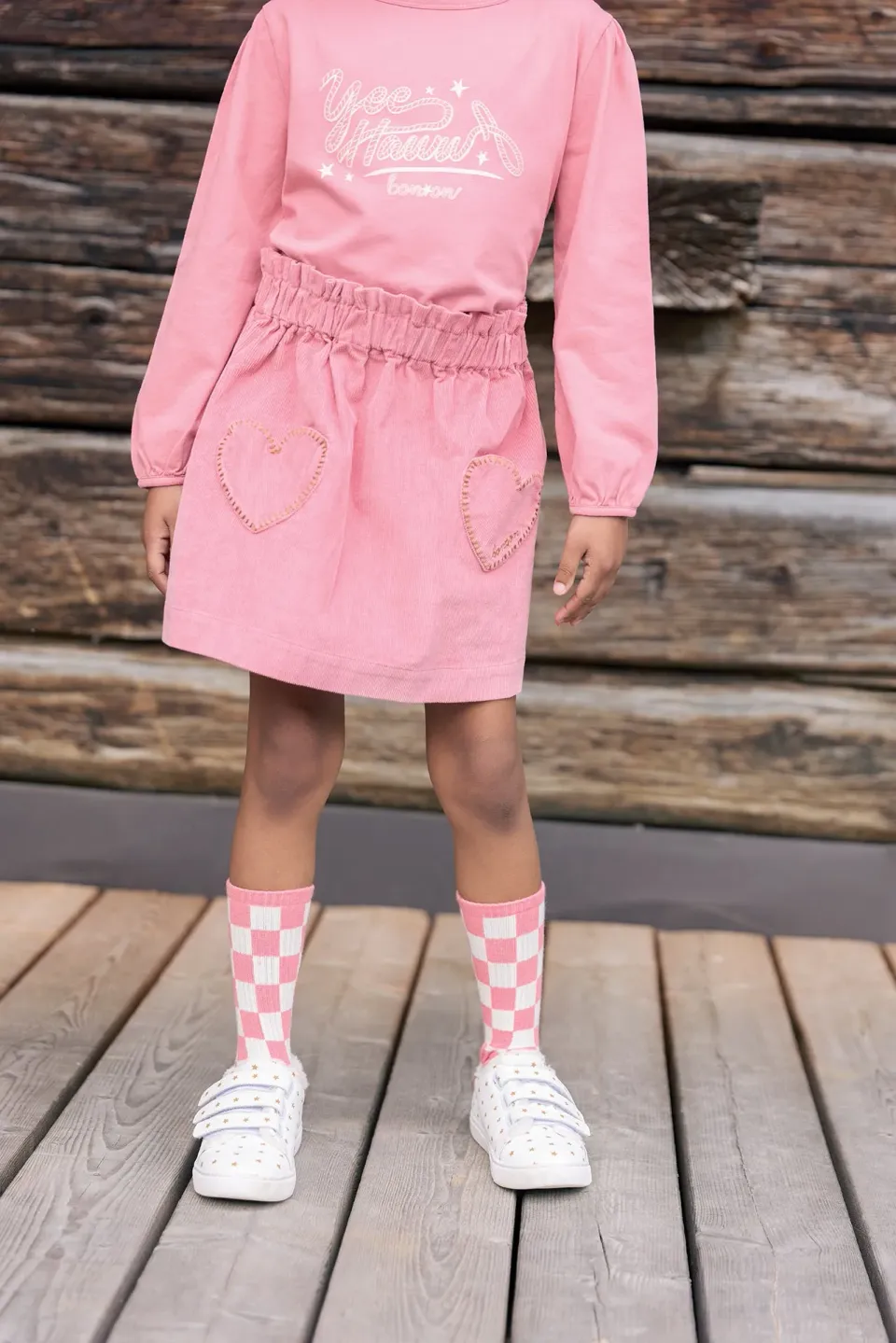 Bonton Douchka nederdel rose pinkyee hjerter 6A