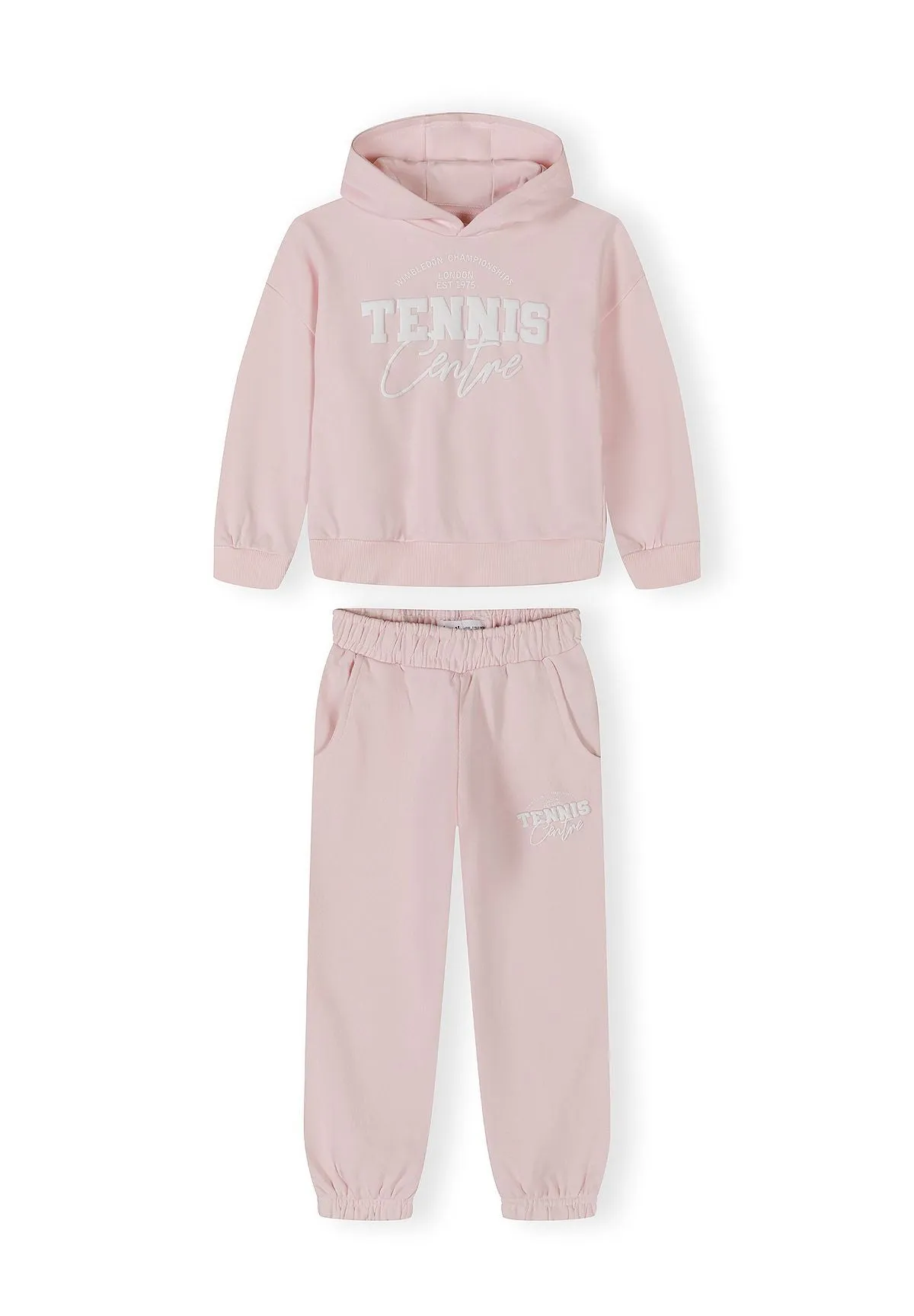 Minoti joggingsæt pige lyserød hoodie bukser