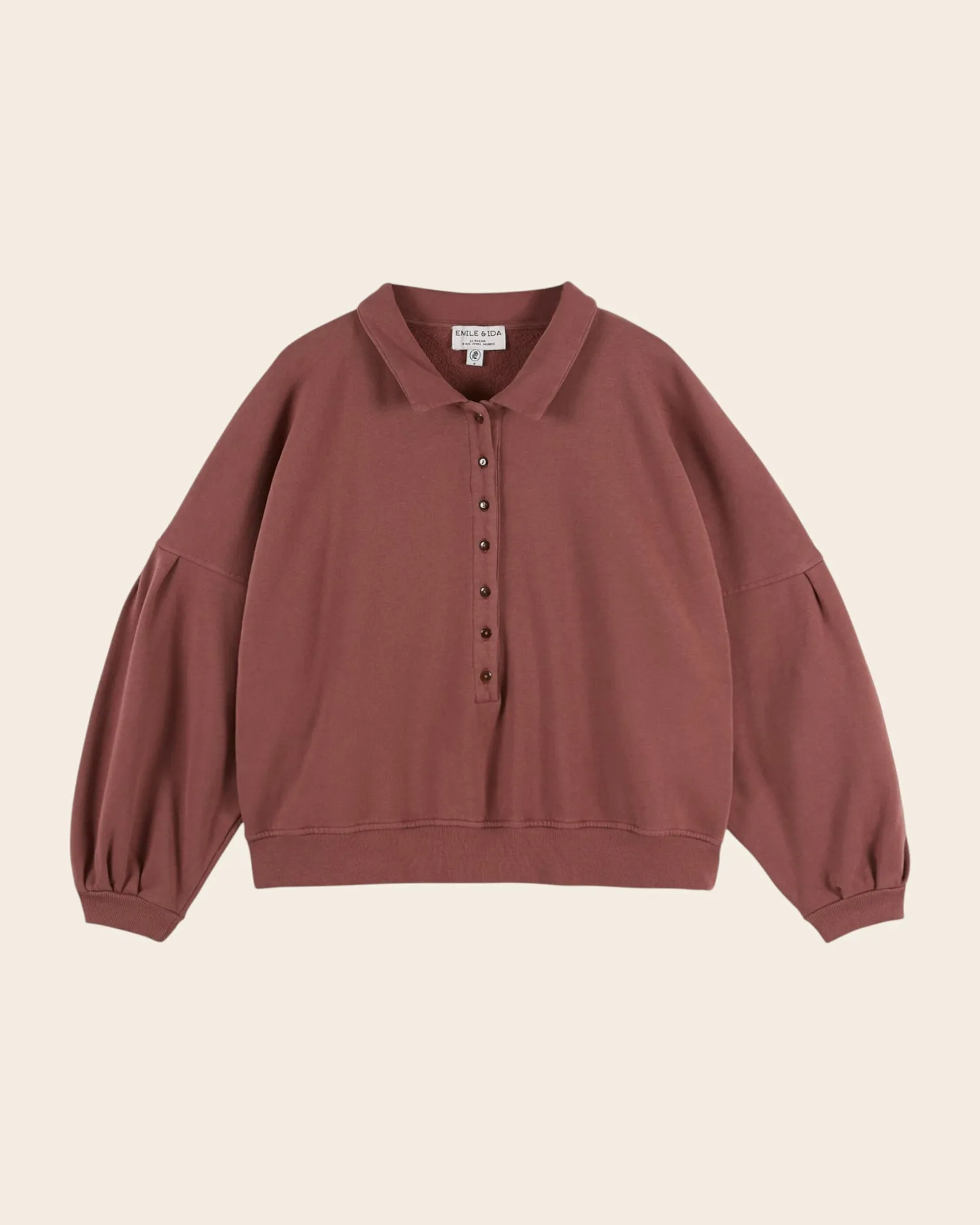 Emile et Ida Ennie sweatshirt lilla polo øko