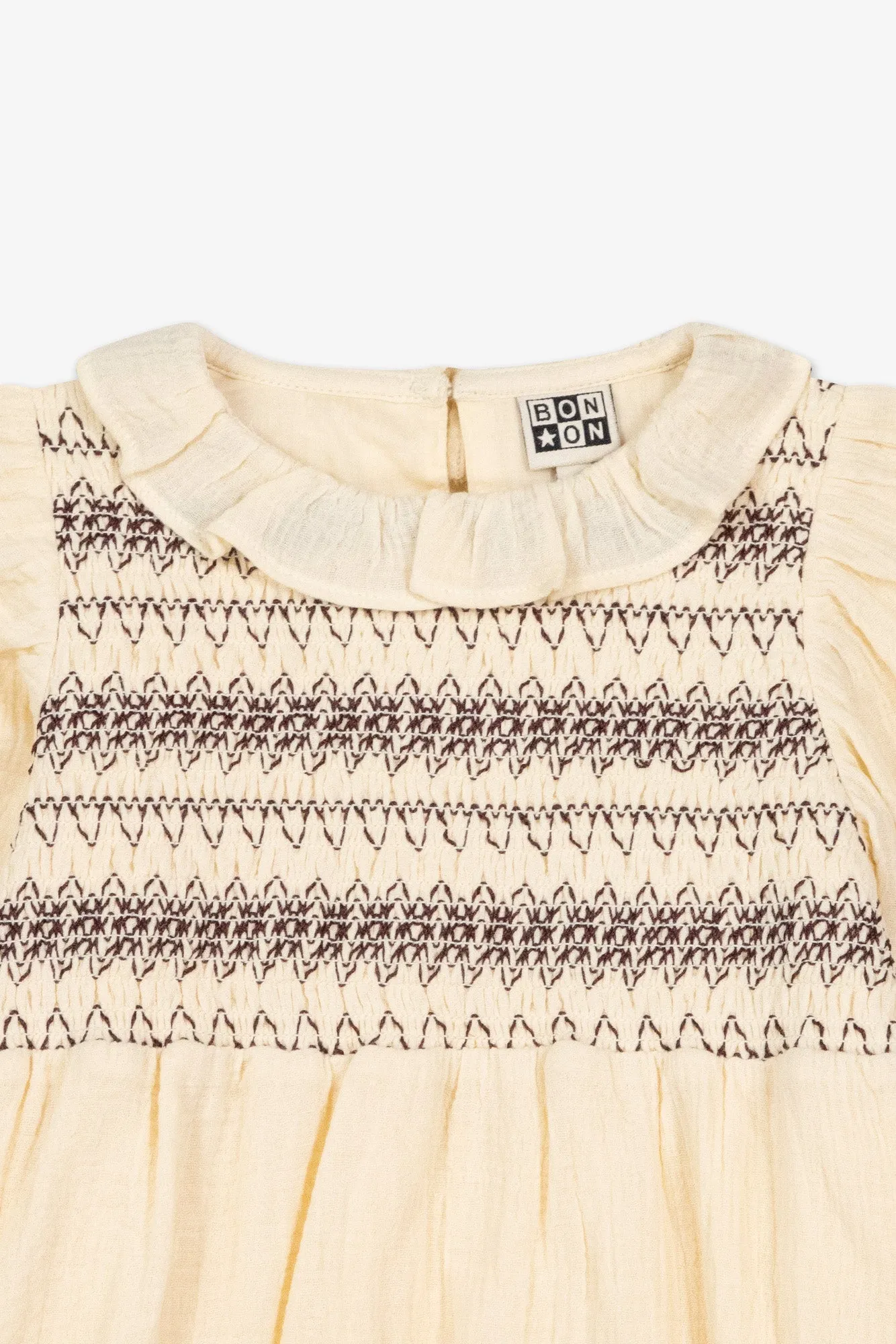 Bonton Penelope Milk kjole til pige smock hvid