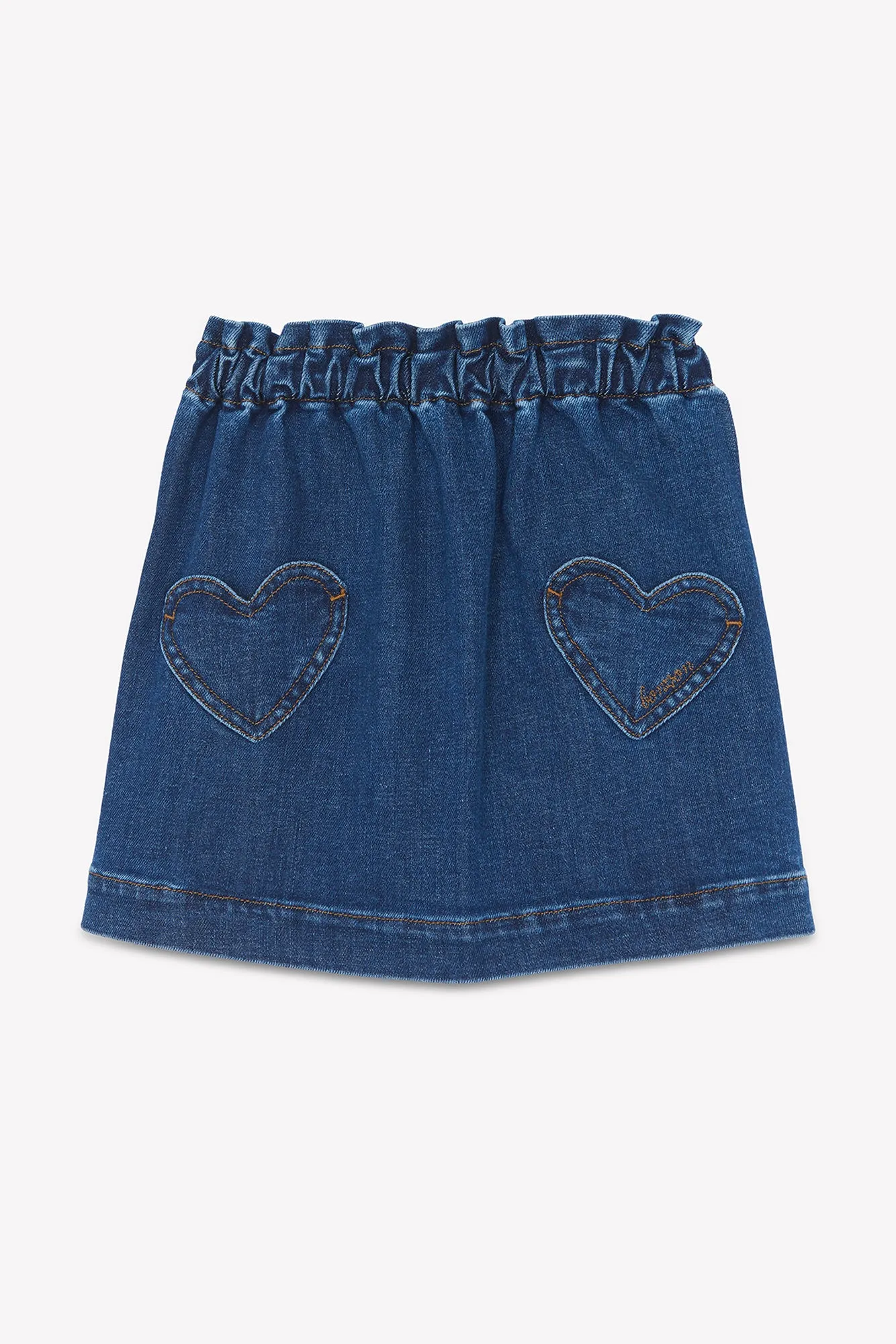 Bonton Douchka nederdel denim råhvid 2-14A
