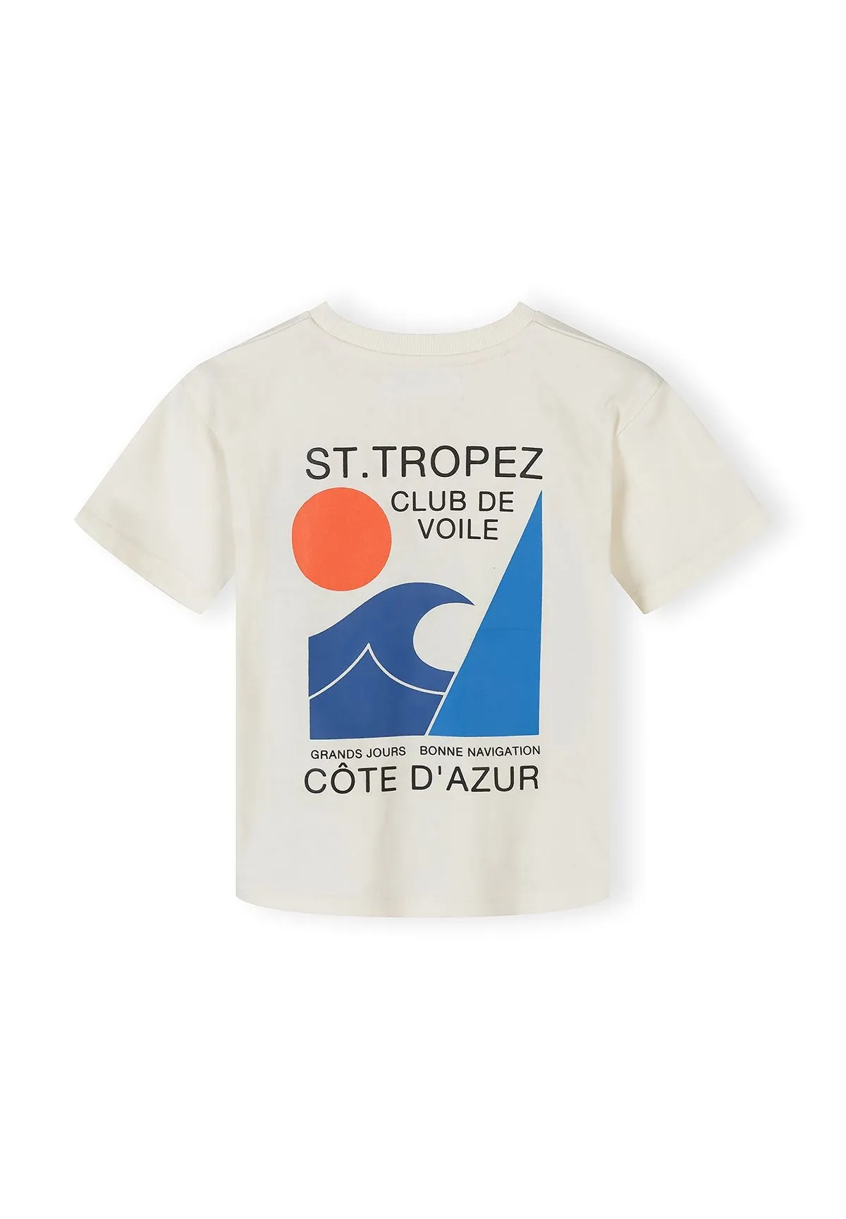 Minoti 44696 shortsæt til drenge creme sejlprint