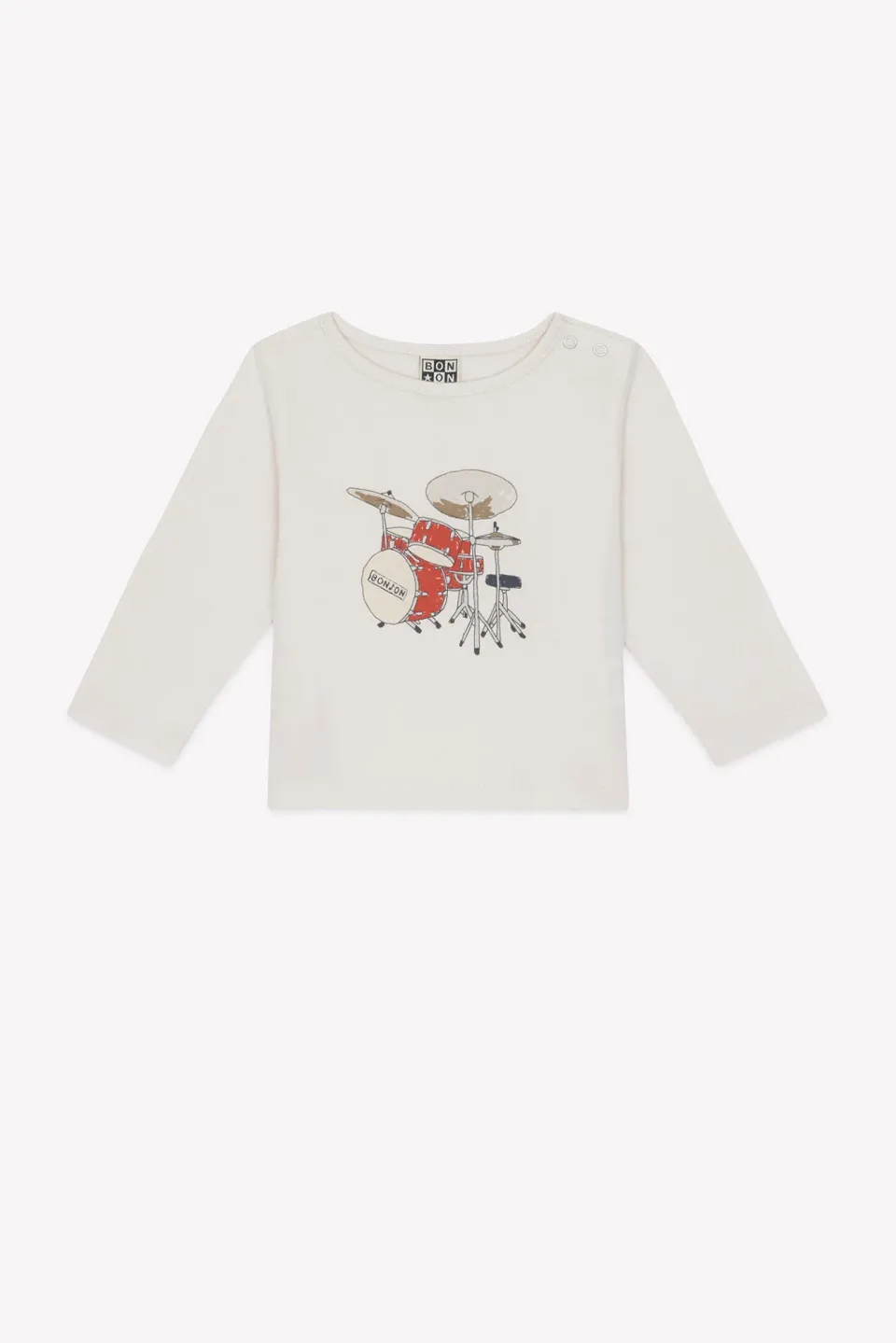 Bonton Taxi Drummy Coton t-shirt ecru bomuld