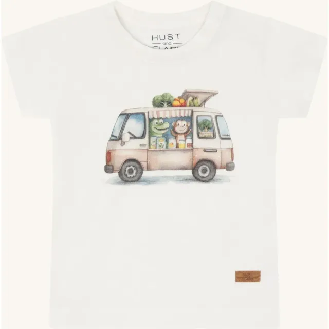 Hust & Claire HCAugust Vegie Truck T-shirt Ivory Bomuld