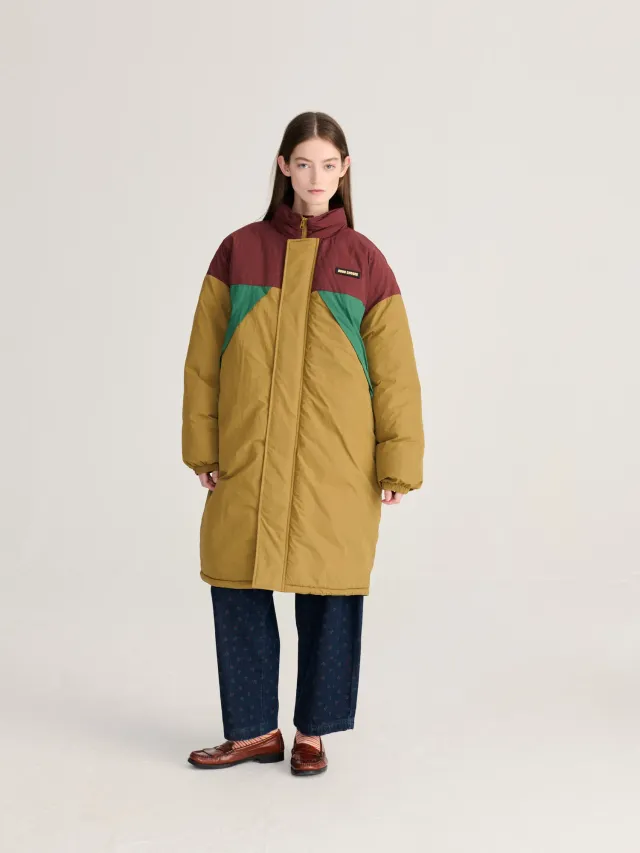 Bobo Choses Oversize Long Color Block pufferjakke grøn